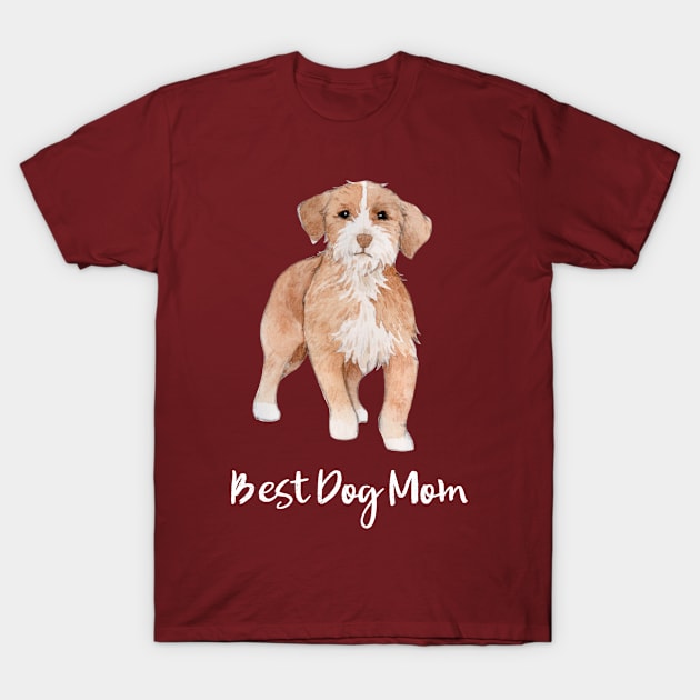 Best Dog Mom T-Shirt by Puppy Paws Co.
